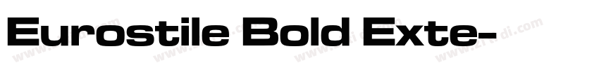 Eurostile Bold Exte字体转换